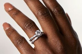Diamond eternity band and engagement ring Diamond eternity band and engagement ring