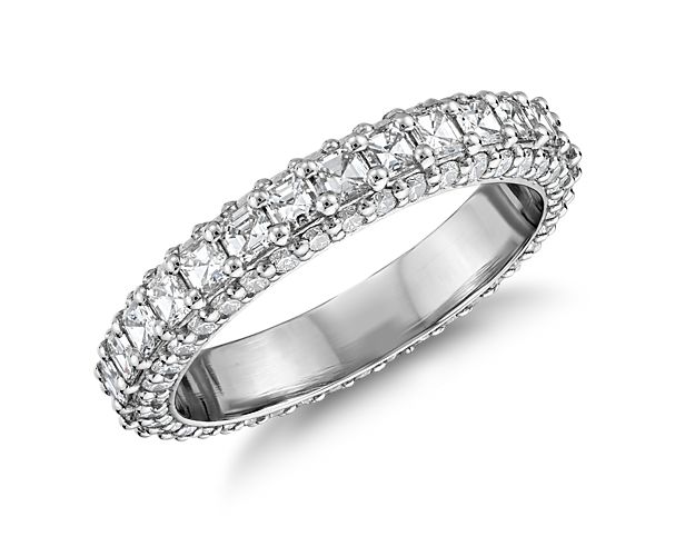 Bella Vaughan for Blue Nile Grandeur Asscher-Cut Diamond Ring in Platinum (2 1/4 ct. tw.)